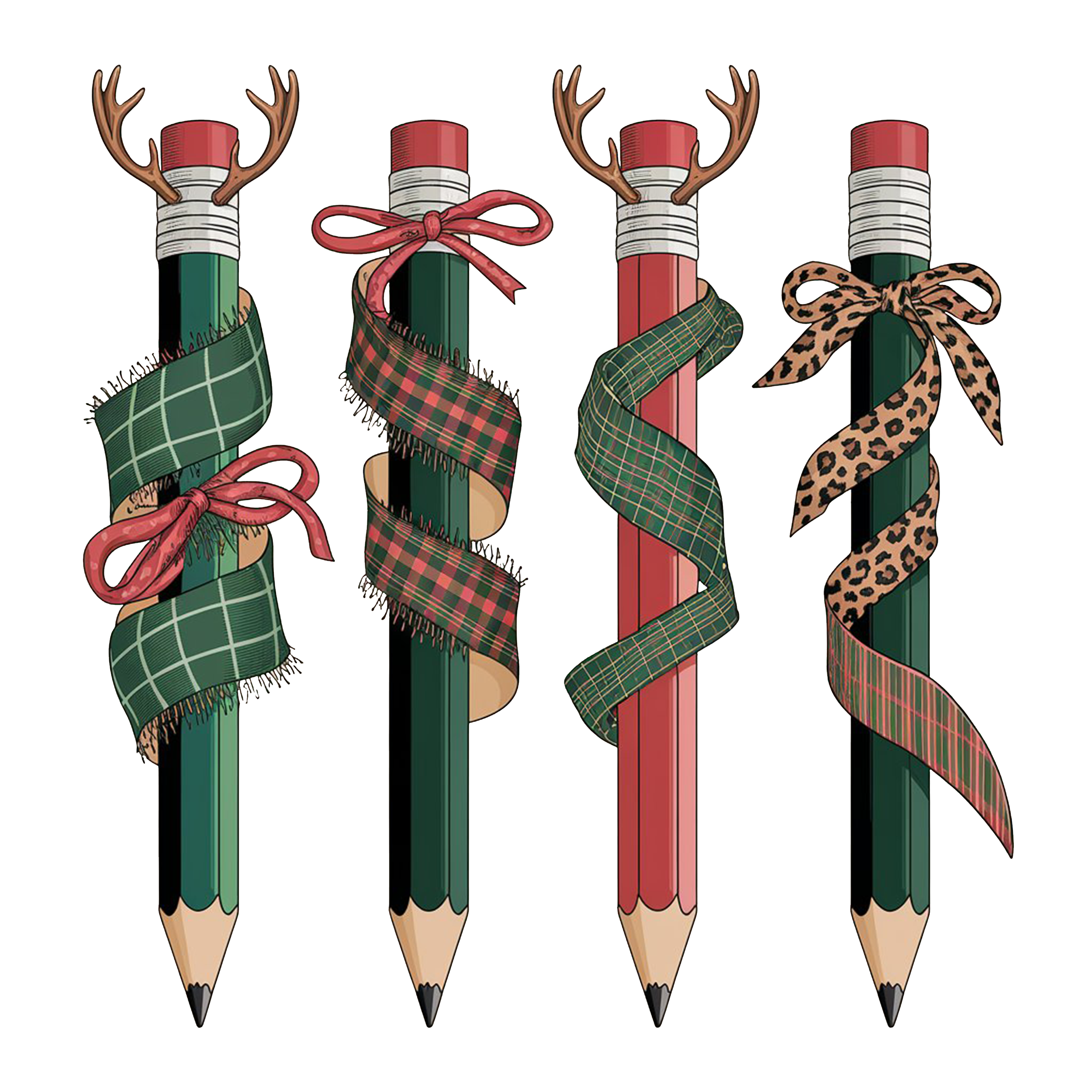 Holiday Pencil - Ready to Press DTF Transfer