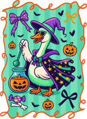 Cute Witch Goose - Ready to Press DTF Transfer