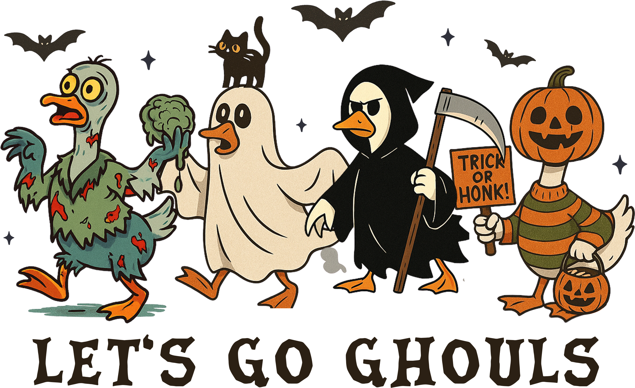 Let's Go Ghouls - Ready to Press DTF Transfer