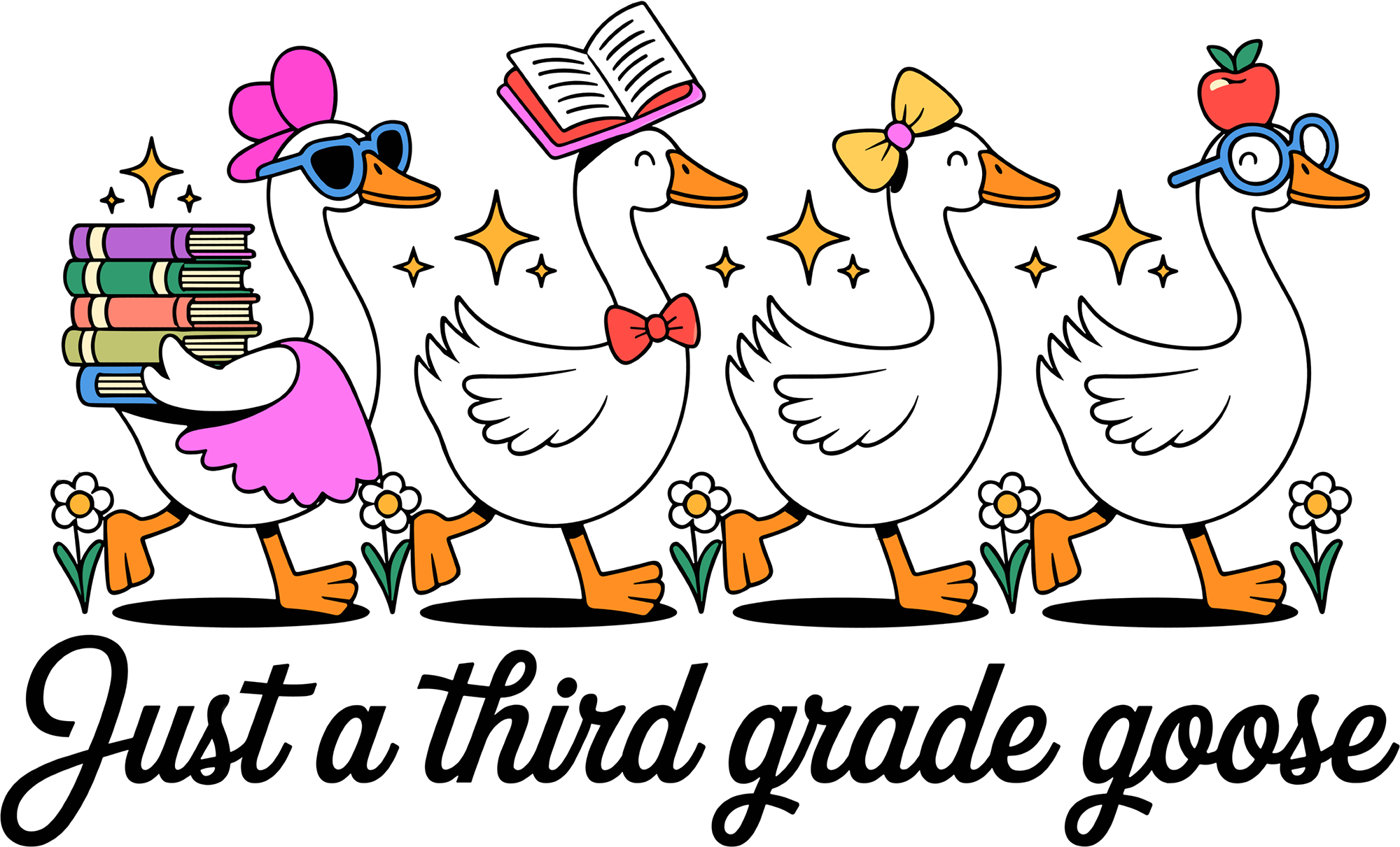 Just A Third 3rd Grade Goose - Ready to Press DTF Transfer