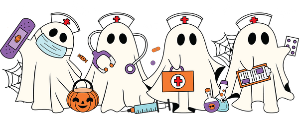 Spooky Nurse Ghost - Ready to Press DTF Transfer
