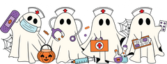 Spooky Nurse Ghost - Ready to Press DTF Transfer