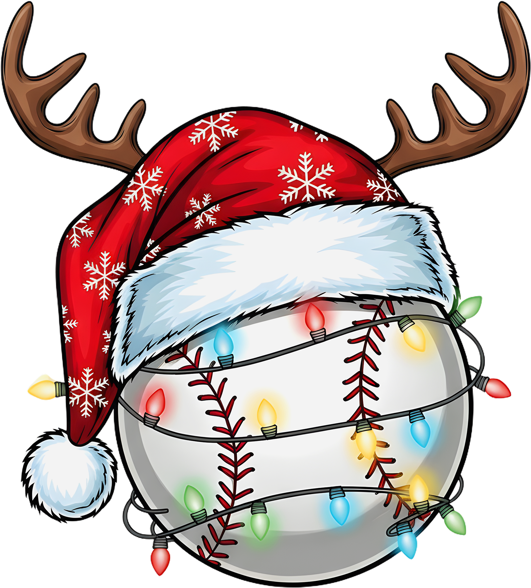 Funny Baseball Christmas - Ready to Press DTF Transfer