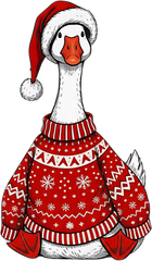 Christmas Goose Santa Goose - Ready to Press DTF Transfer