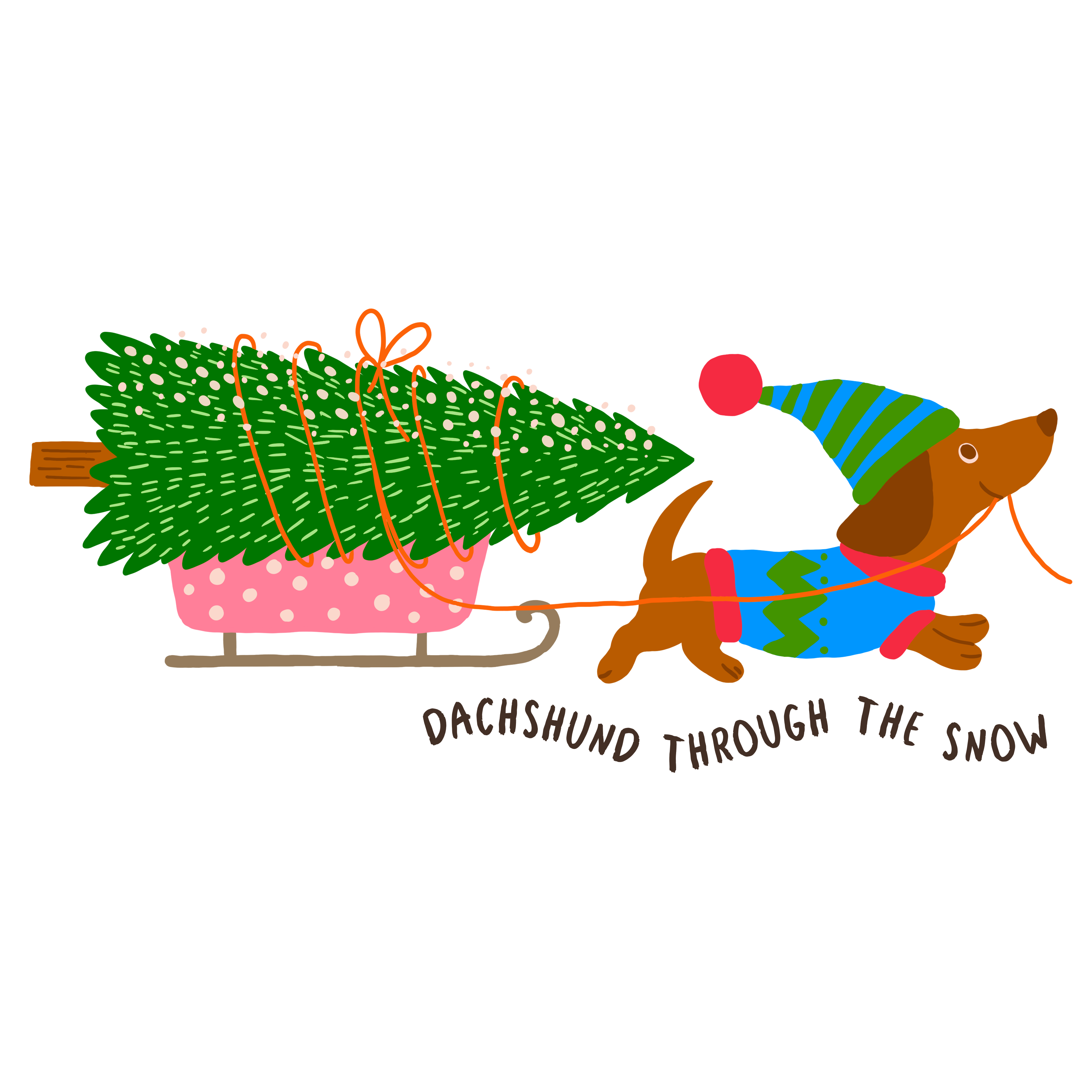 Christmas Dachshund Pun - Christmas Ready to Press DTF Transfer