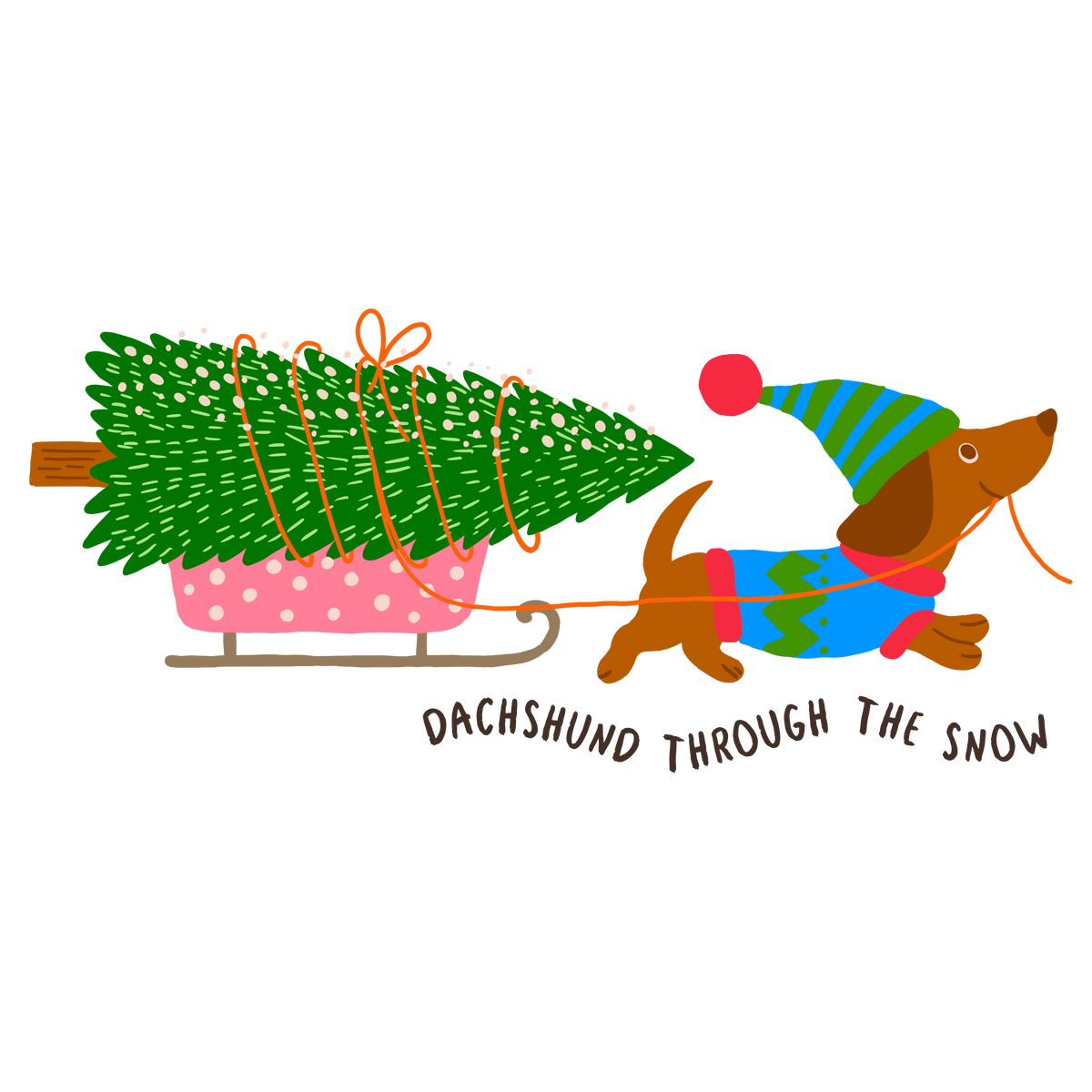 Christmas Dachshund Pun - Christmas Ready to Press DTF Transfer