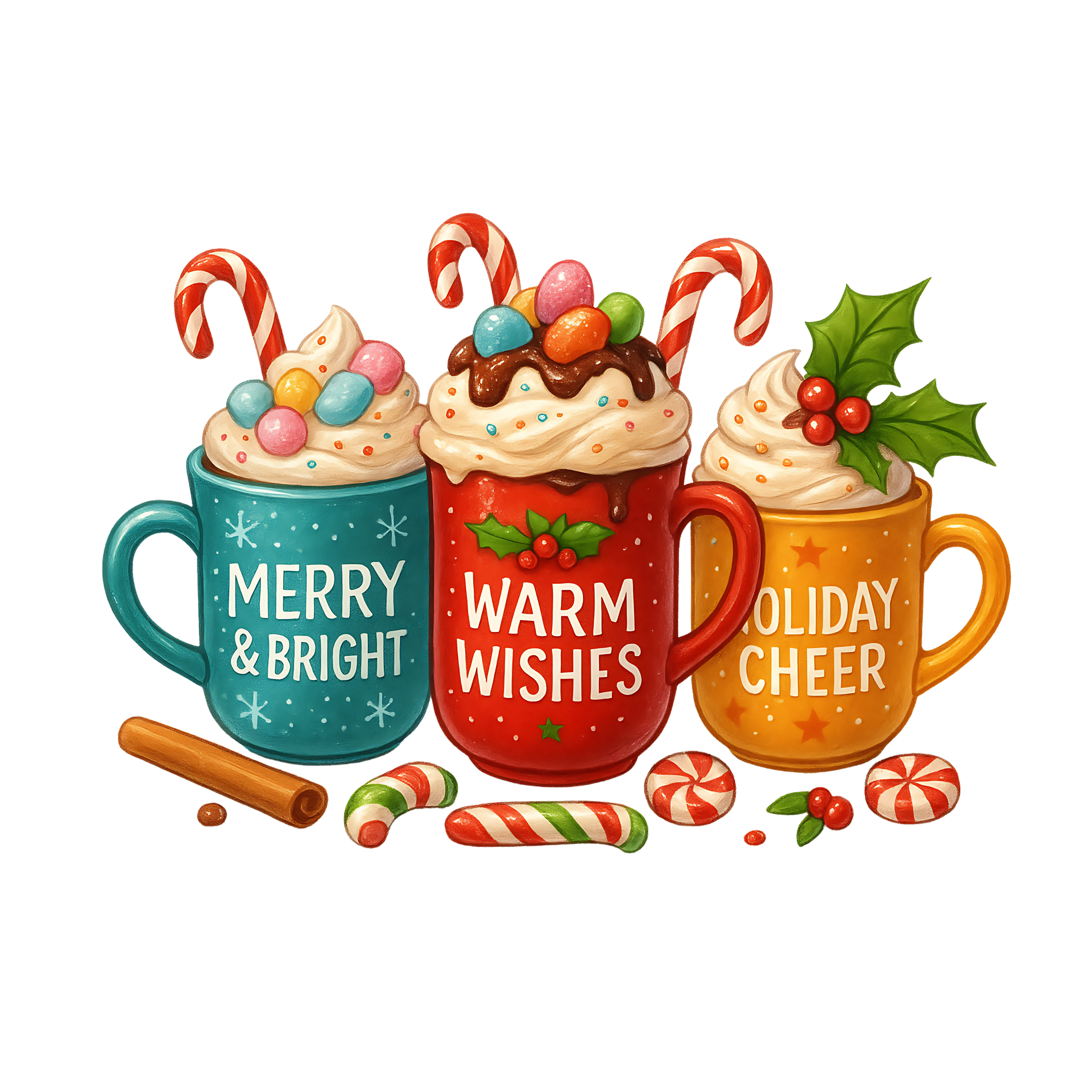 Merry And Bright Christmas Coffee - Christmas Ready to Press DTF Transfer