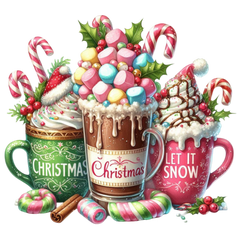 Let It Snow Christmas Mug - Christmas Ready to Press DTF Transfer