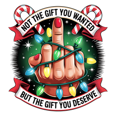 Funny Christmas Middle Finger - Christmas Ready to Press DTF Transfer