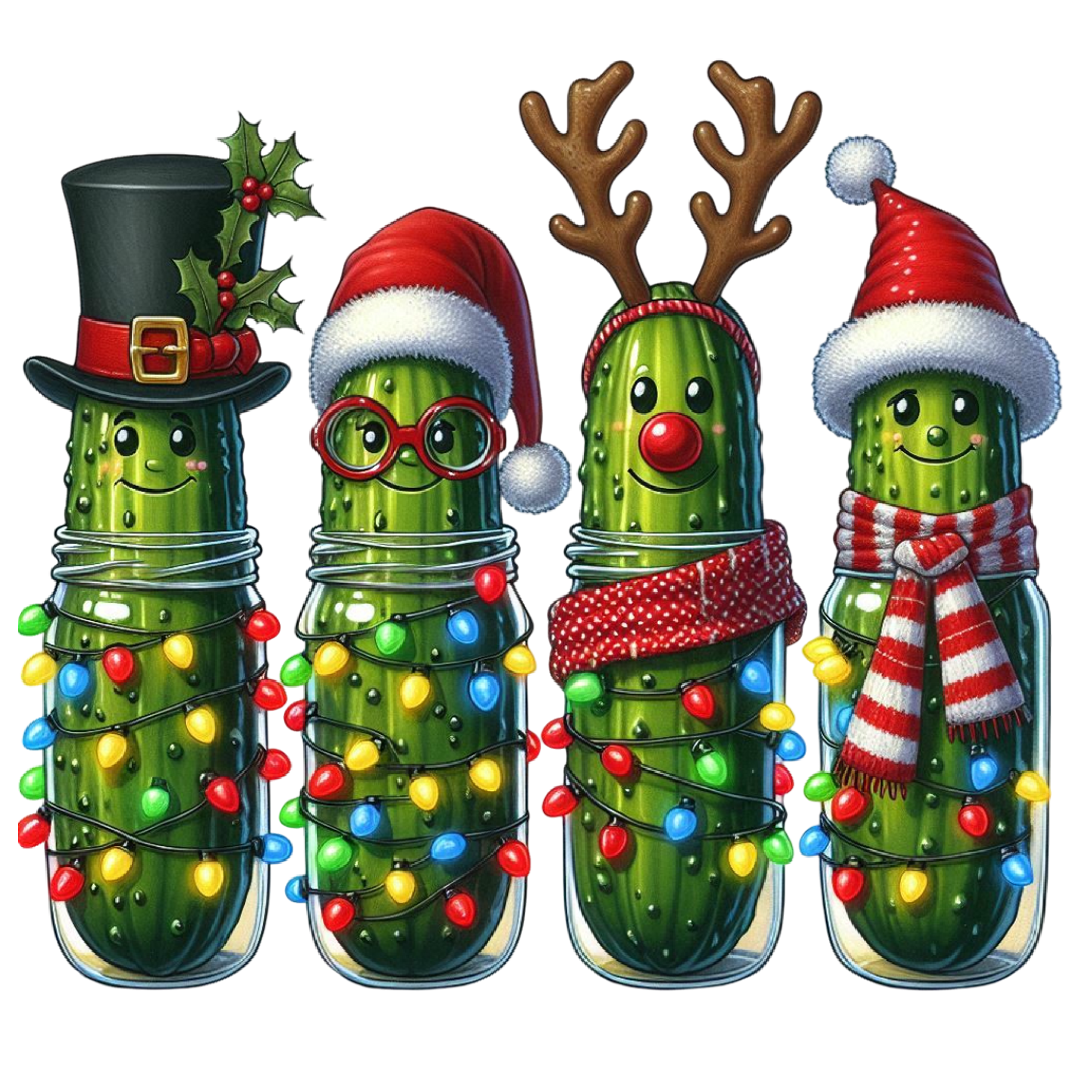 Christmas Pickle Jar- Christmas Ready to Press DTF Transfer