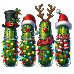Christmas Pickle Jar- Christmas Ready to Press DTF Transfer