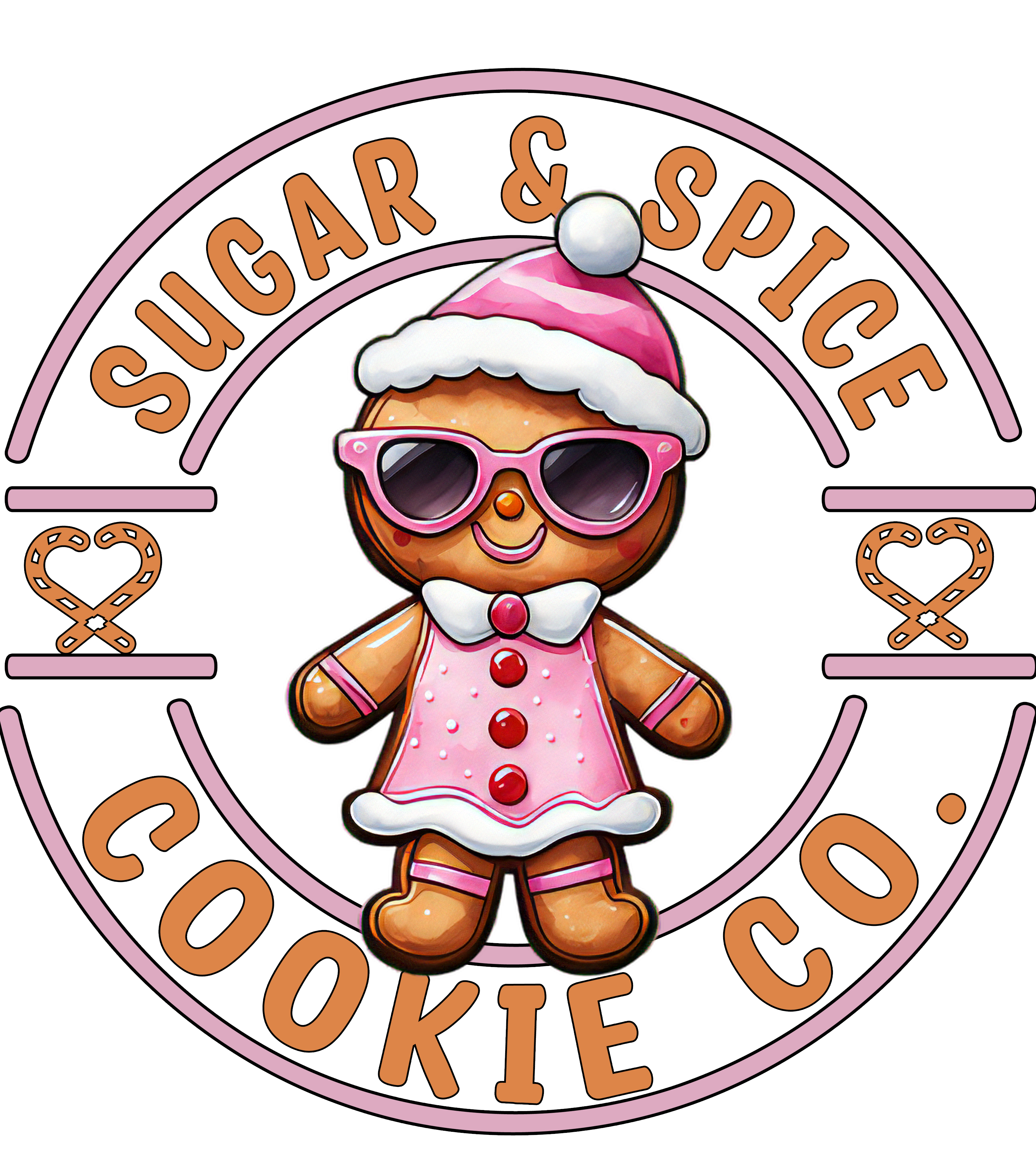 Pink Gingerbread Cookie - Christmas Ready to Press DTF Transfer