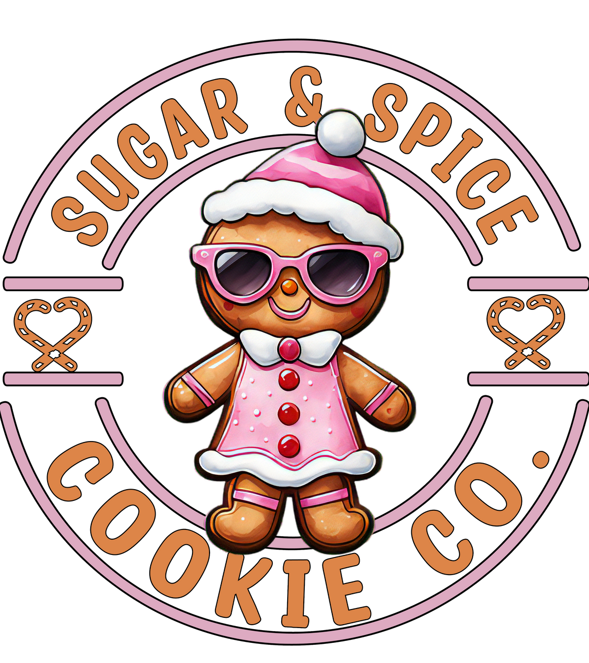 Pink Gingerbread Cookie - Christmas Ready to Press DTF Transfer