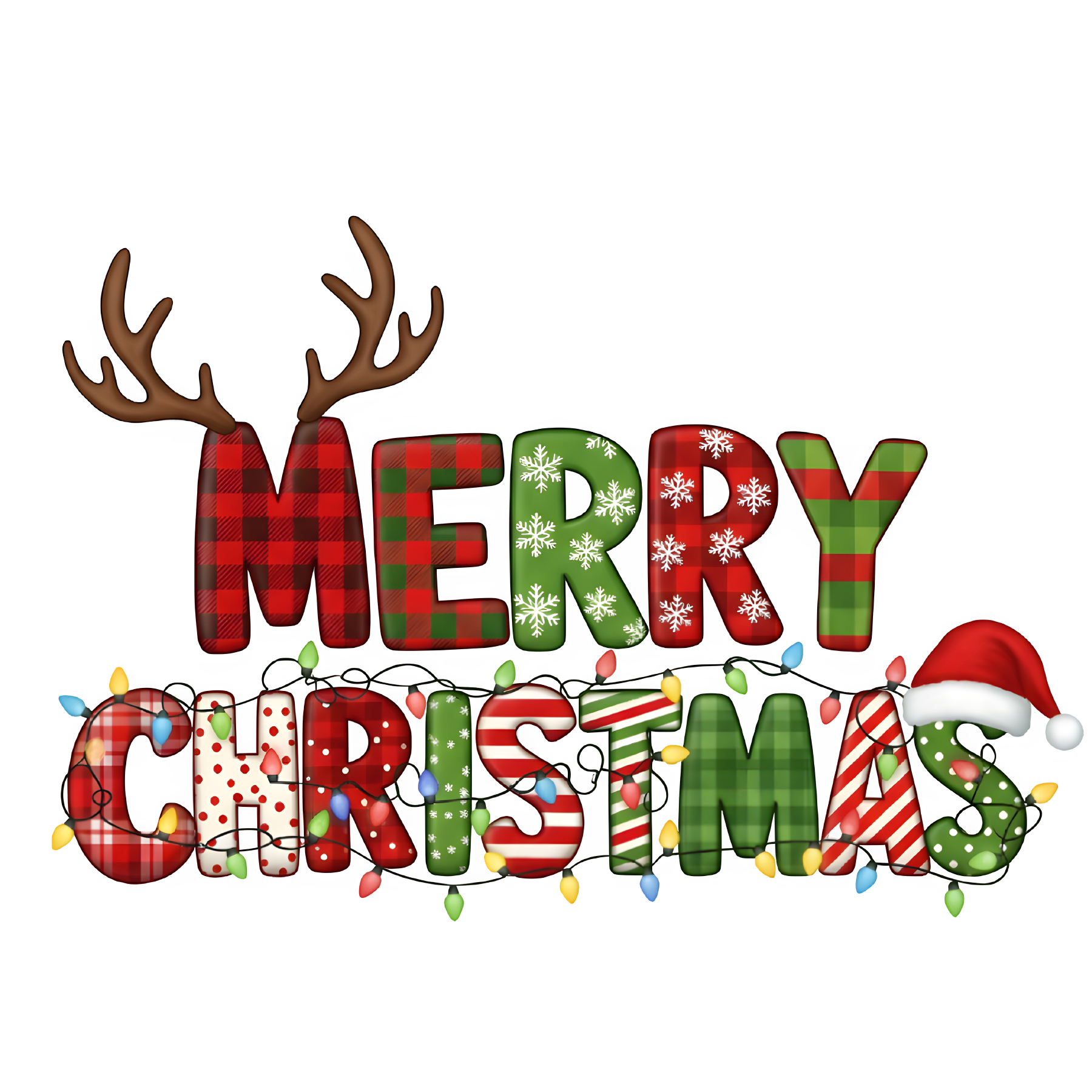 Merry Christmas - Christmas Ready to Press DTF Transfer