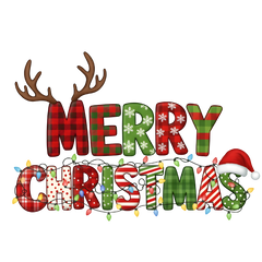 Merry Christmas - Christmas Ready to Press DTF Transfer