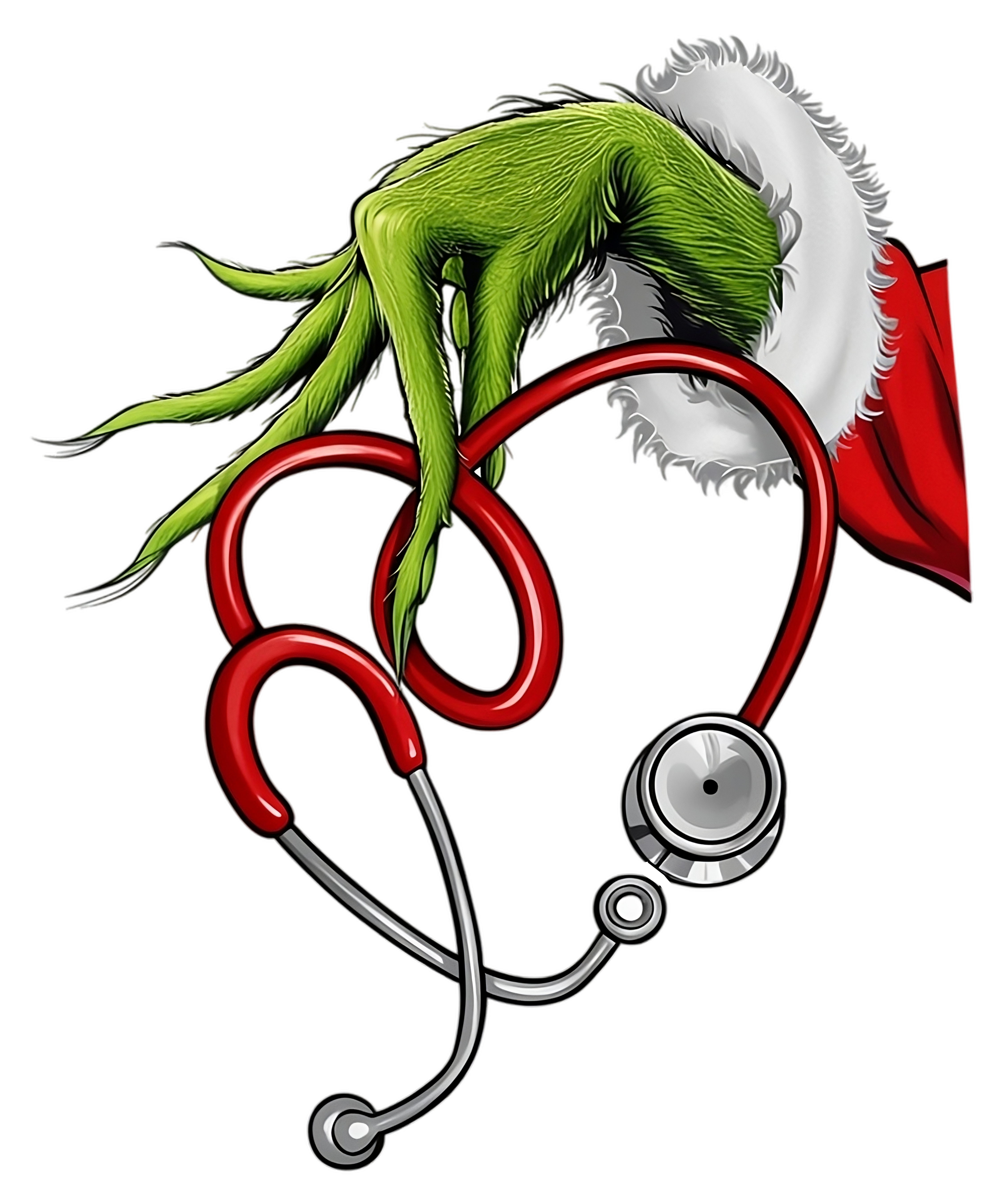 Nurse Funny Merry Christmas Stethoscope - Christmas Ready to Press DTF Transfer