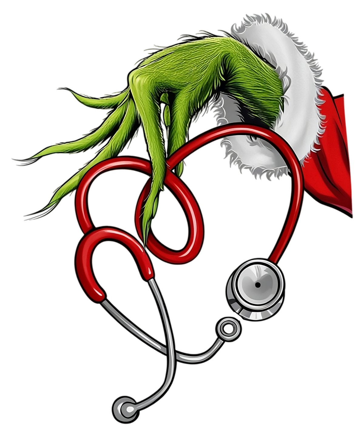 Nurse Funny Merry Christmas Stethoscope - Christmas Ready to Press DTF Transfer