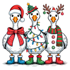 Funny Christmas Goose - Christmas Ready to Press DTF Transfer