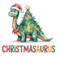 Christmas Dinosaur Christmas Tree - Christmas Ready to Press DTF Transfer