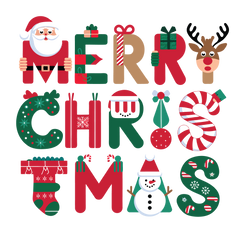 Merry Christmas - Christmas Ready to Press DTF Transfer