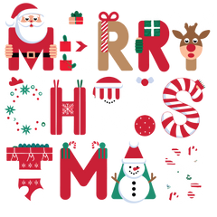 Merry Christmas - Christmas Ready to Press DTF Transfer