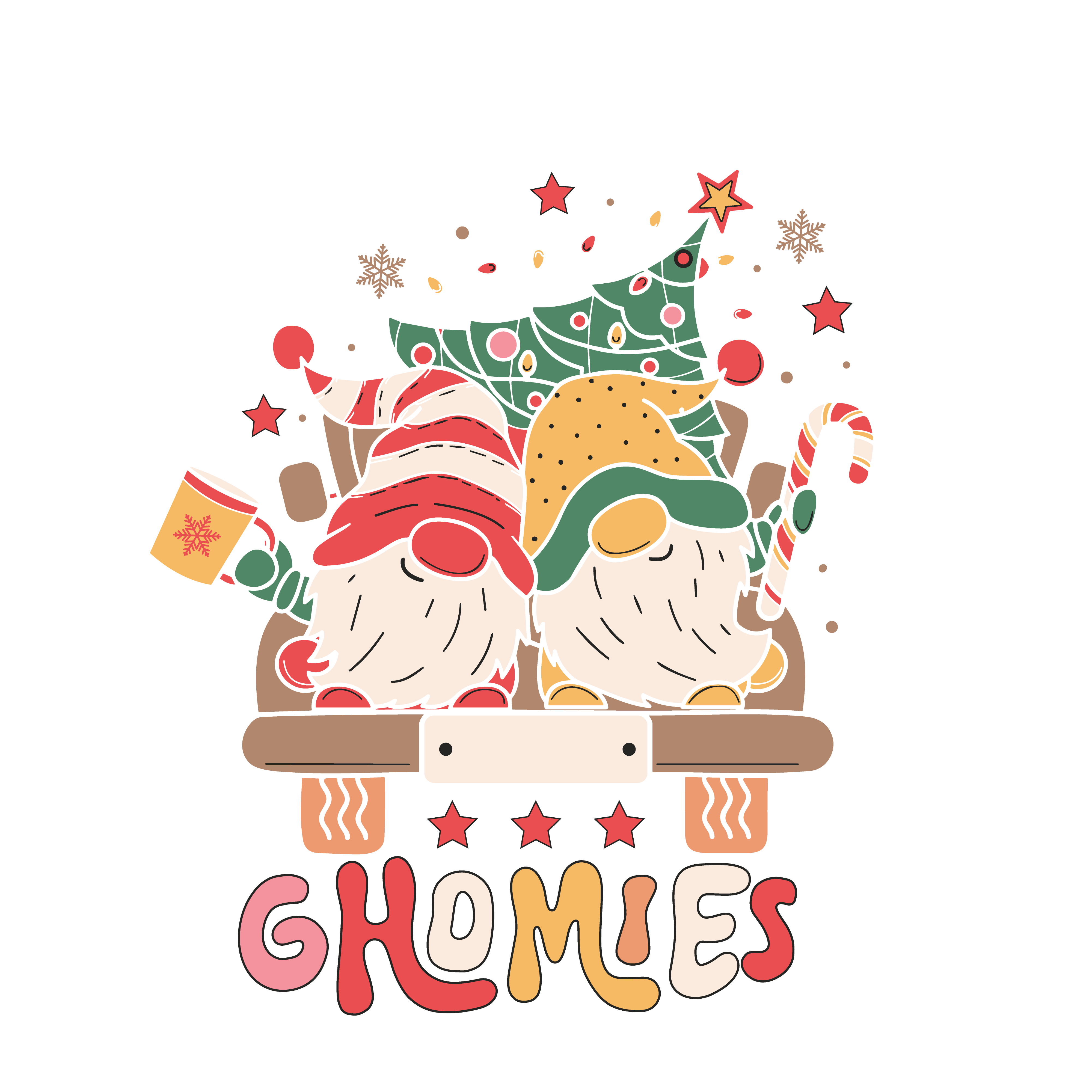 Chillin With My Ghomies -Christmas Ready to Press DTF Transfer