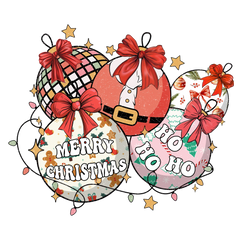 Retro Christmas Ornament - Christmas Ready to Press DTF Transfer