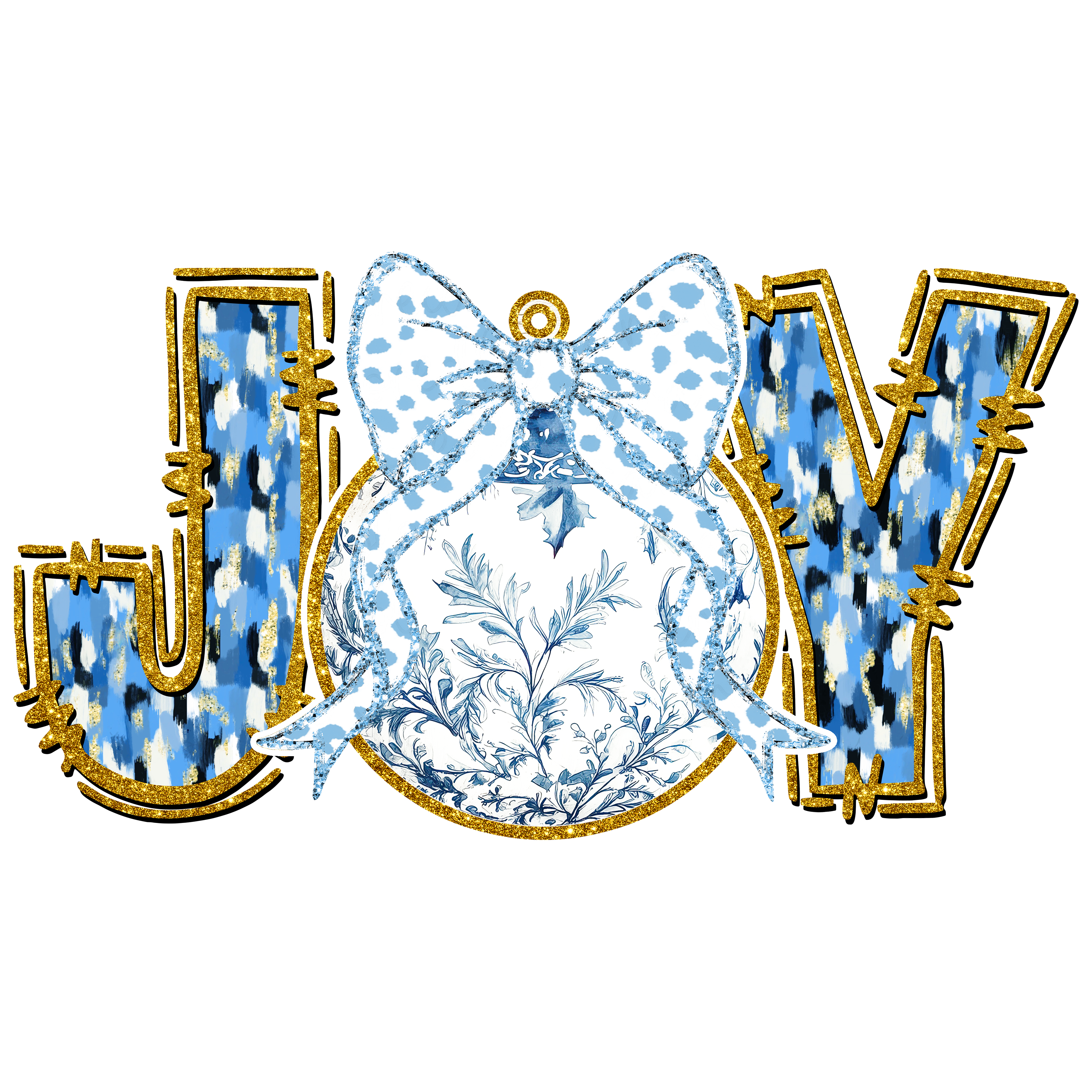 JOY Ornament - Christmas Ready to Press DTF Transfer