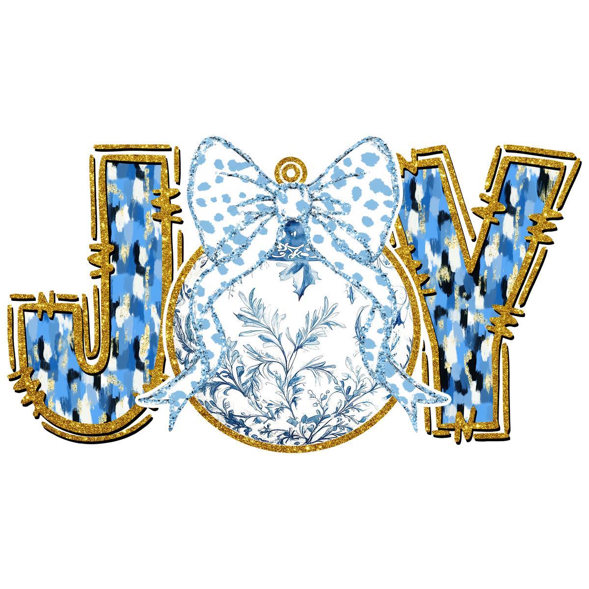 JOY Ornament - Christmas Ready to Press DTF Transfer