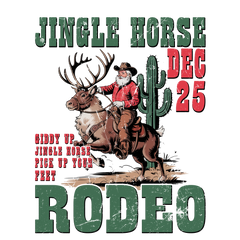 Jingle Horse Rodeo - Chrismtas Ready to Press DTF Transfer