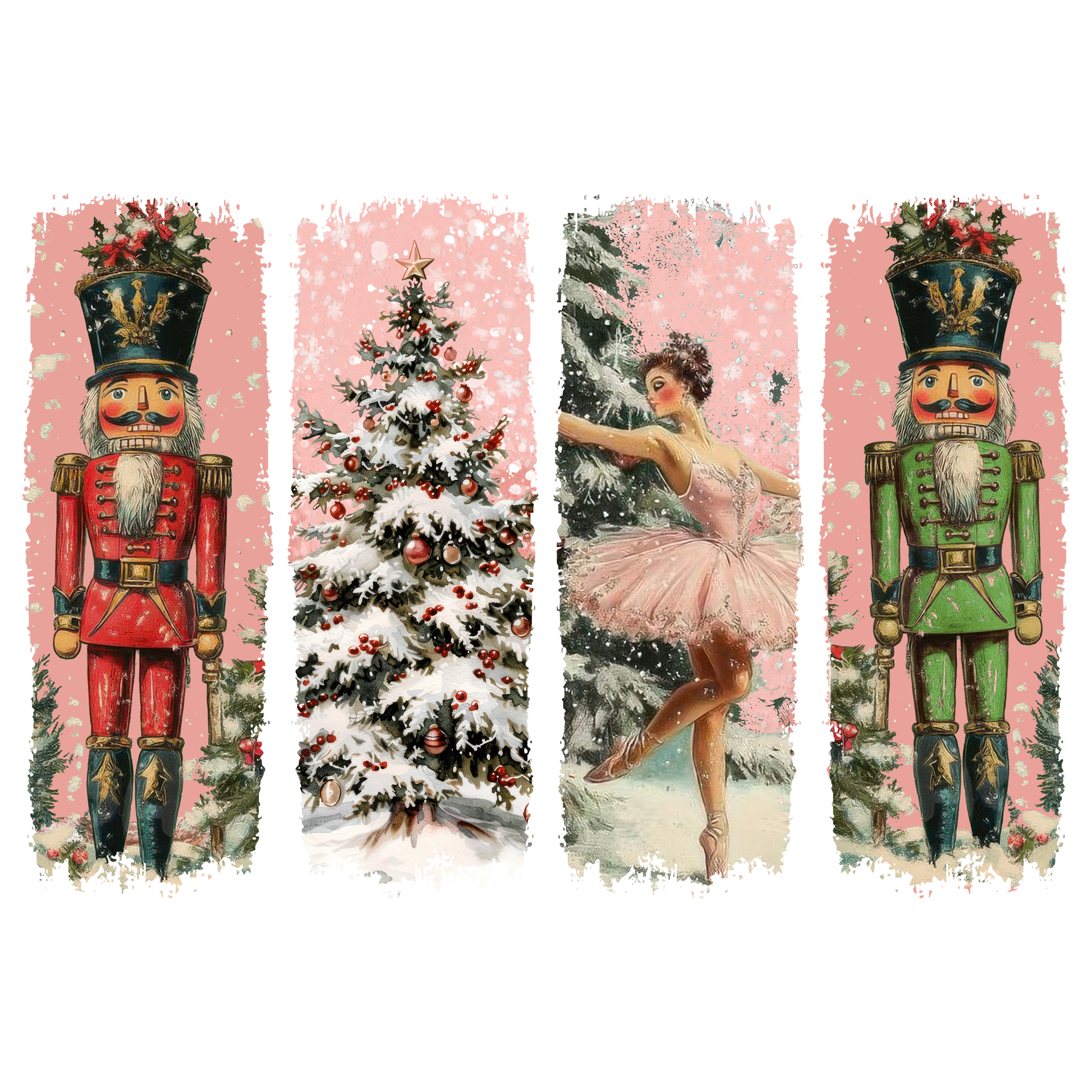 Pink Nutcracker Ballet - Christmas Ready to Press DTF Transfer
