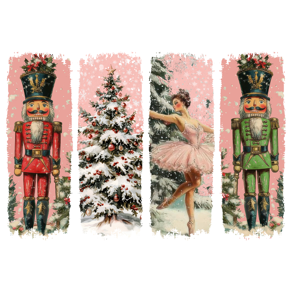 Pink Nutcracker Ballet - Christmas Ready to Press DTF Transfer