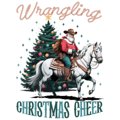 Western Cowboy Christmas - Christmas Ready to Press DTF Transfer