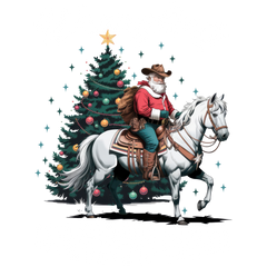 Western Cowboy Christmas - Christmas Ready to Press DTF Transfer