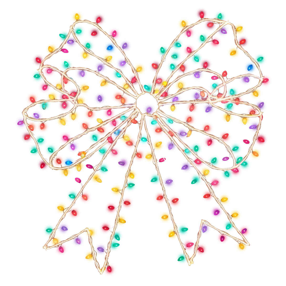 Festive Rainbow Bow - Christmas Ready to Press DTF Transfer