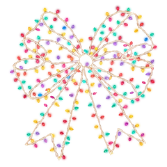 Festive Rainbow Bow - Christmas Ready to Press DTF Transfer