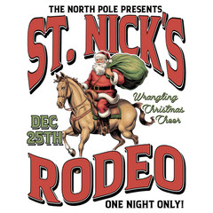St. Nick’s Rodeo Cowboy Santa - Christmas Ready to Press DTF Transfer