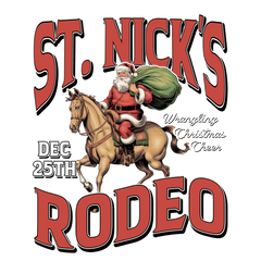 St. Nick’s Rodeo Cowboy Santa - Christmas Ready to Press DTF Transfer