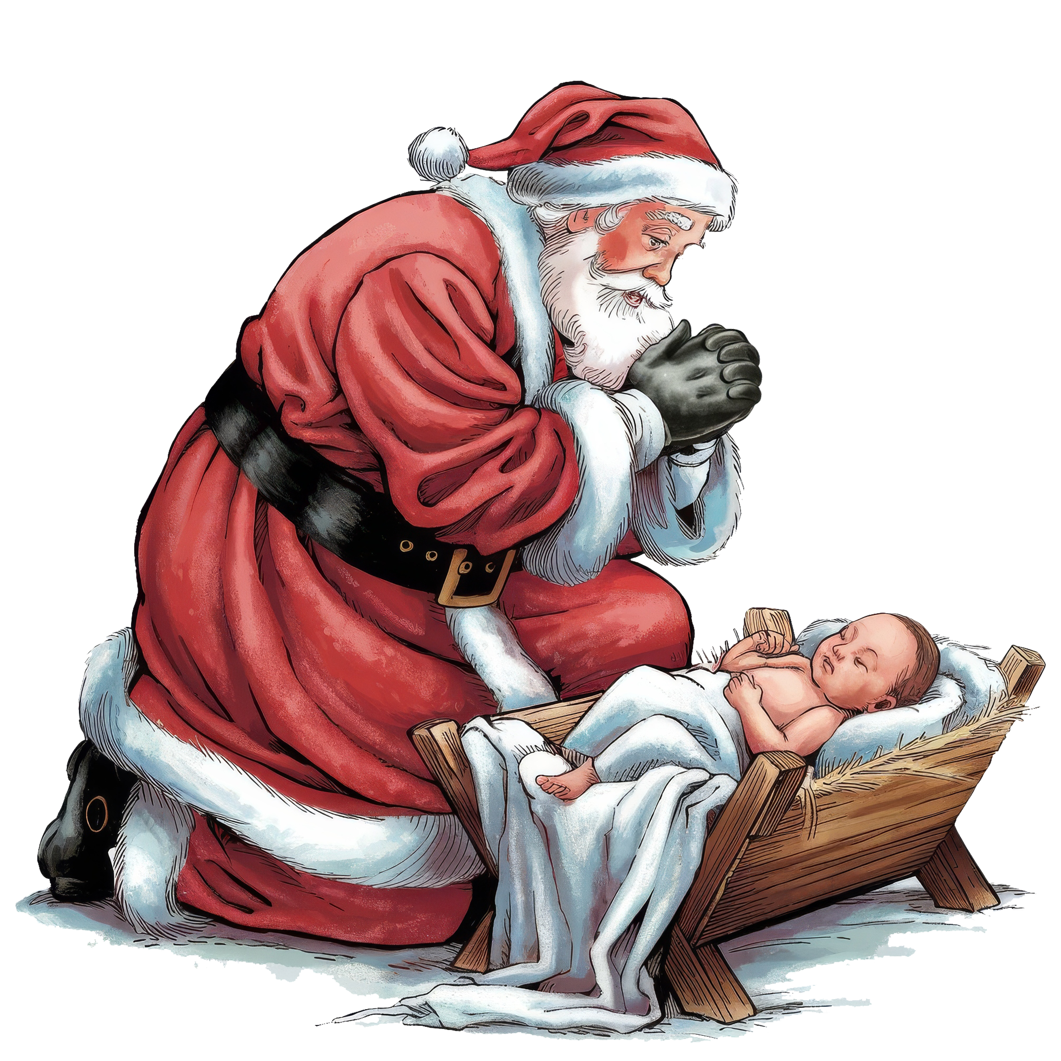 Santa and Baby - Christmas Ready to Press DTF Transfer