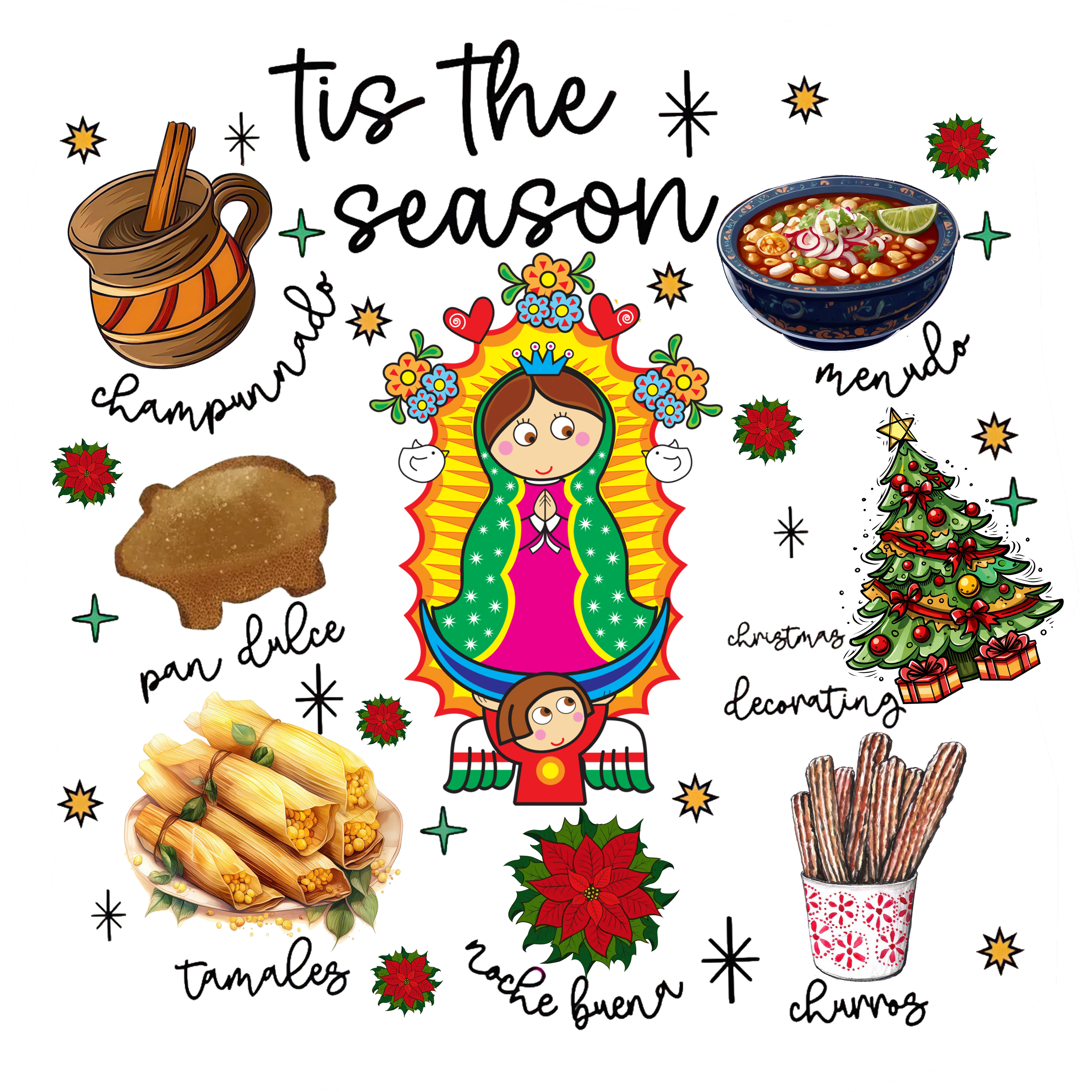 Tis the Season Latina Christmas - Christmas Ready to Press DTF Transfer