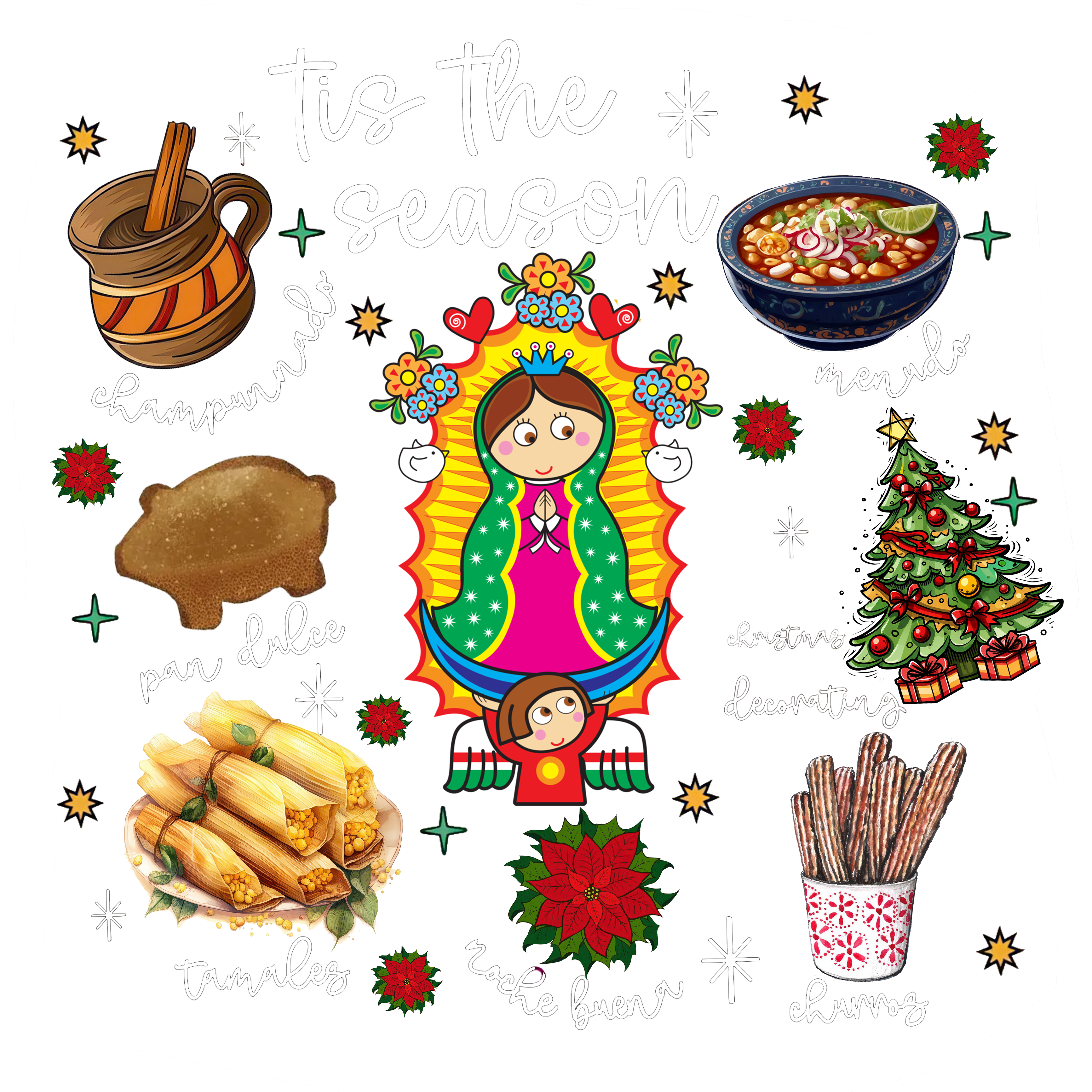 Tis the Season Latina Christmas - Christmas Ready to Press DTF Transfer