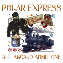 Train & Hot Cocoa - Christmas Ready to Press DTF Transfer