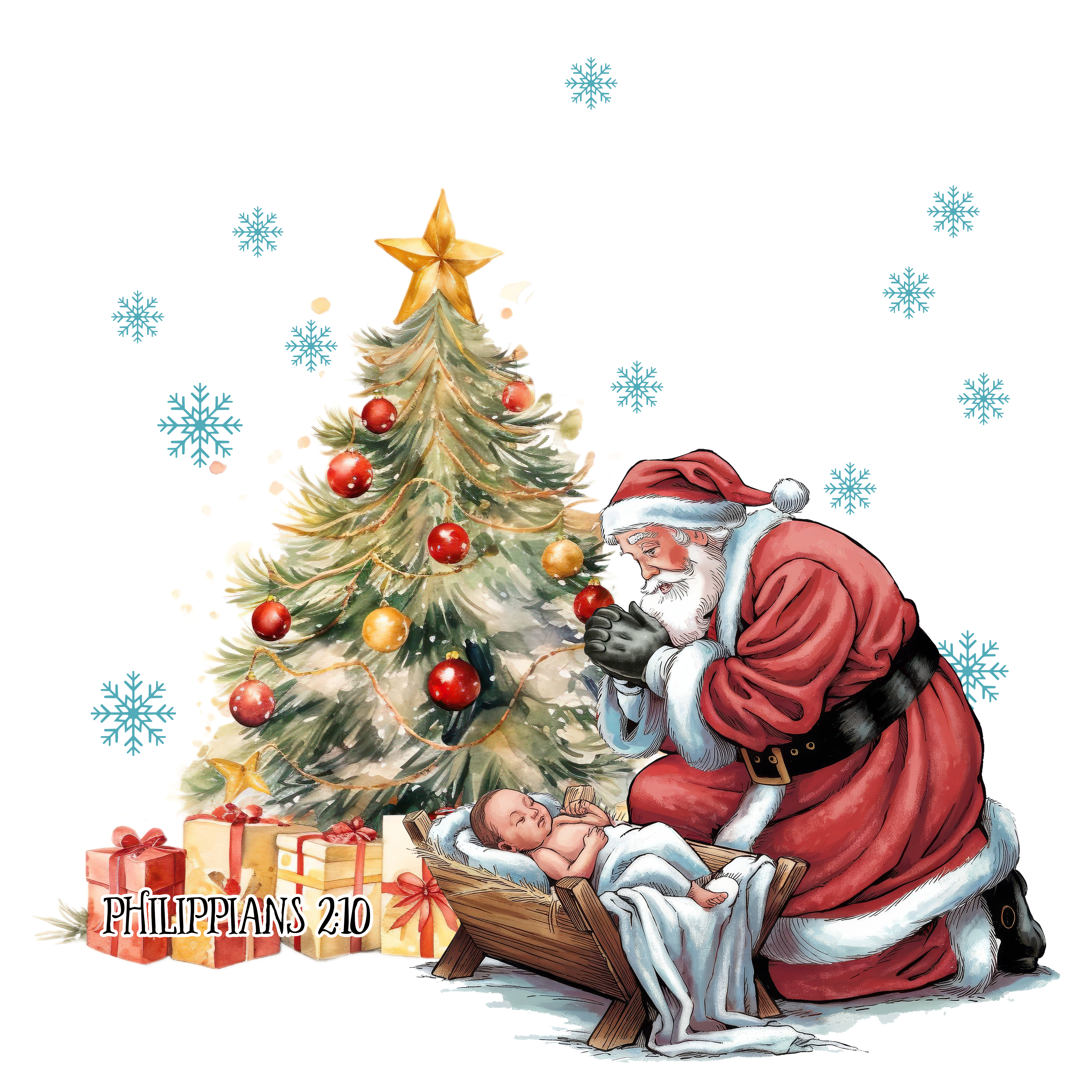 Every Knee Shall Bow - Christmas Ready to Press DTF Transfer