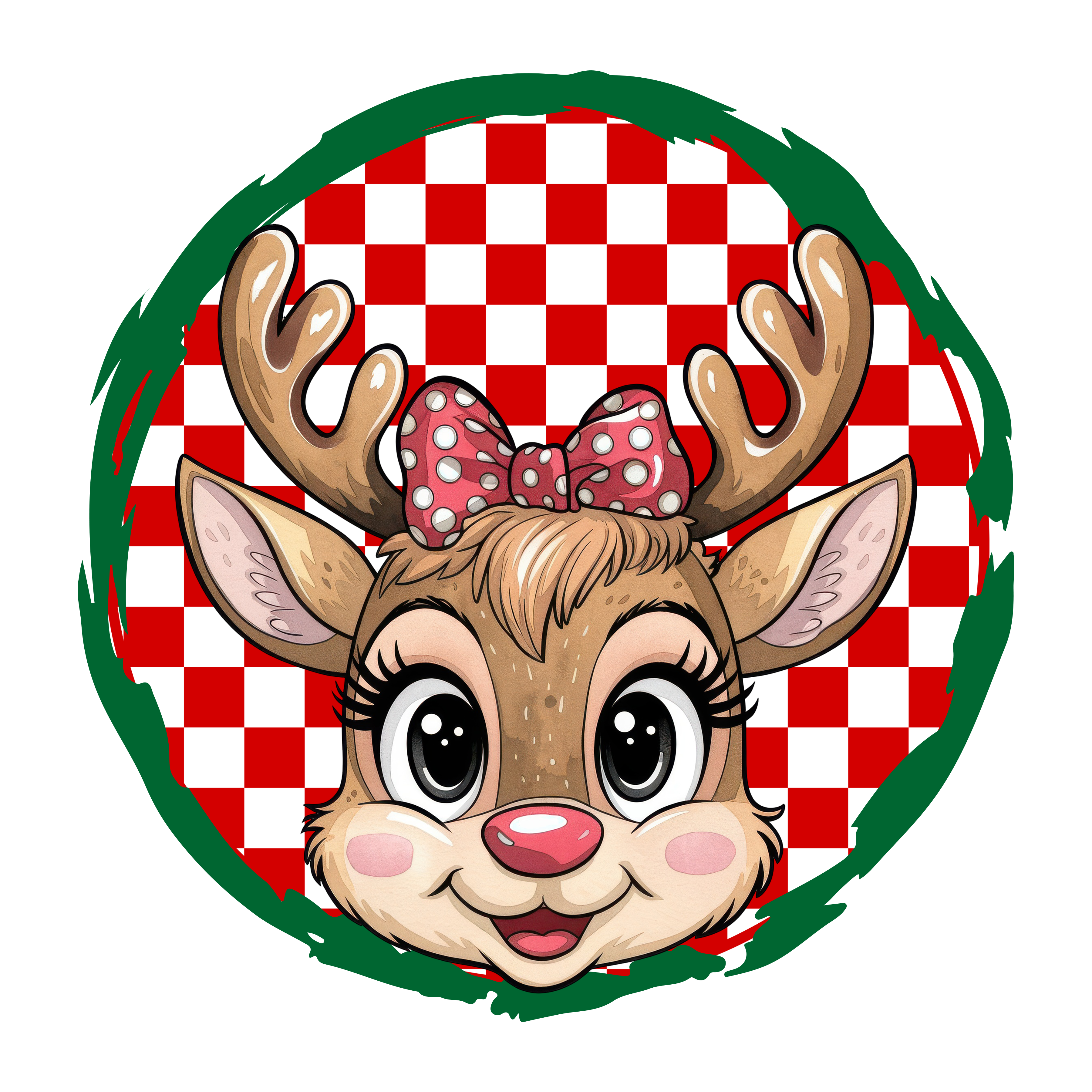Retro Christmas Reindeer - Christmas Ready to Press DTF Transfer