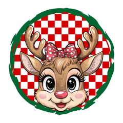 Retro Christmas Reindeer - Christmas Ready to Press DTF Transfer