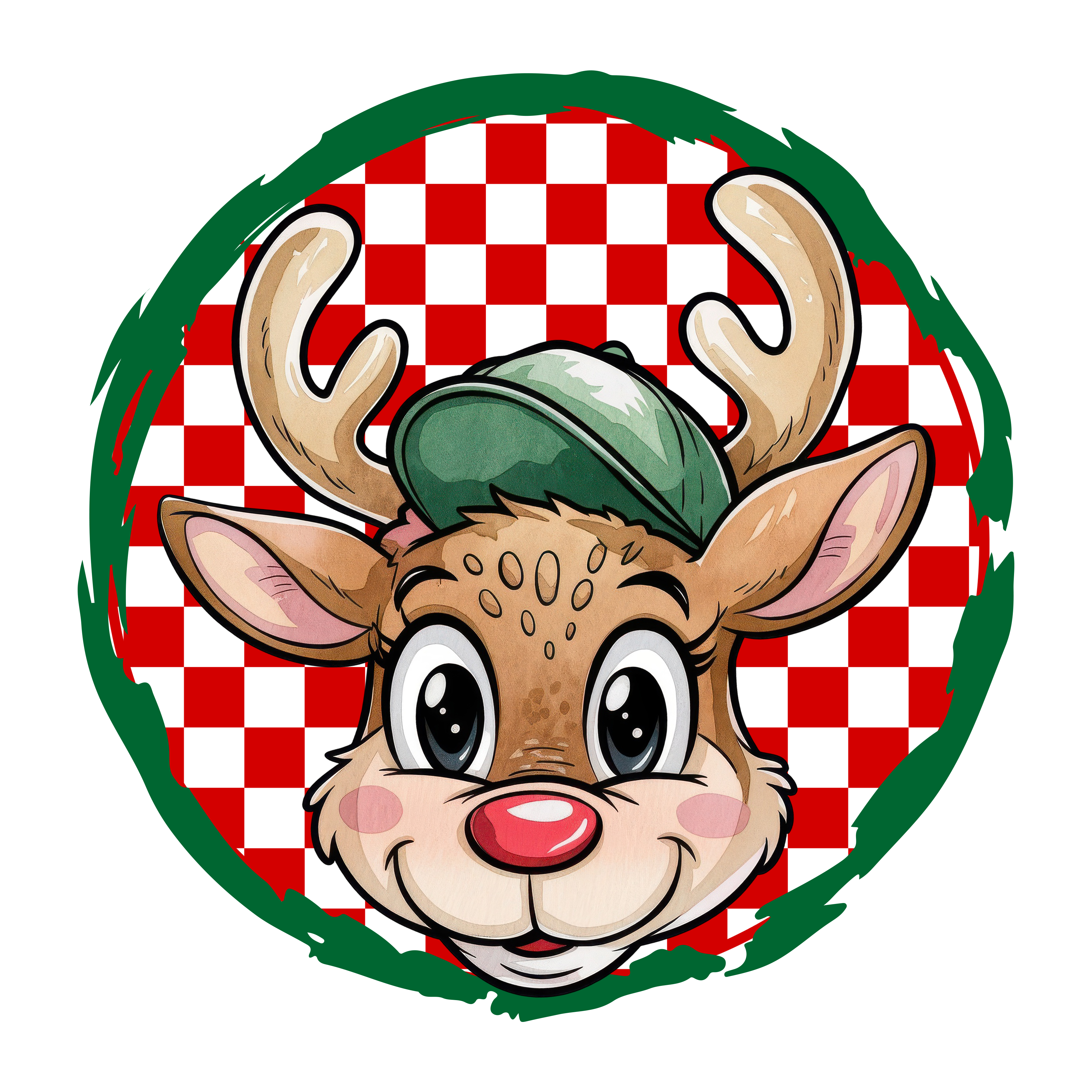 Retro Reindeer - Christmas Ready to Press DTF Transfer