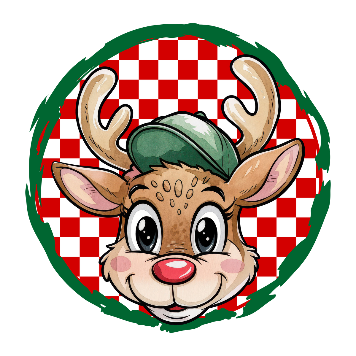 Retro Reindeer - Christmas Ready to Press DTF Transfer