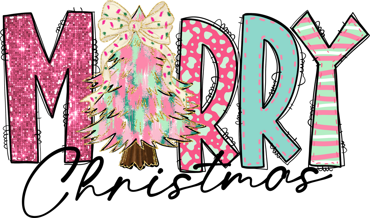 Merry Christmas - Christmas Ready to Press DTF Transfer