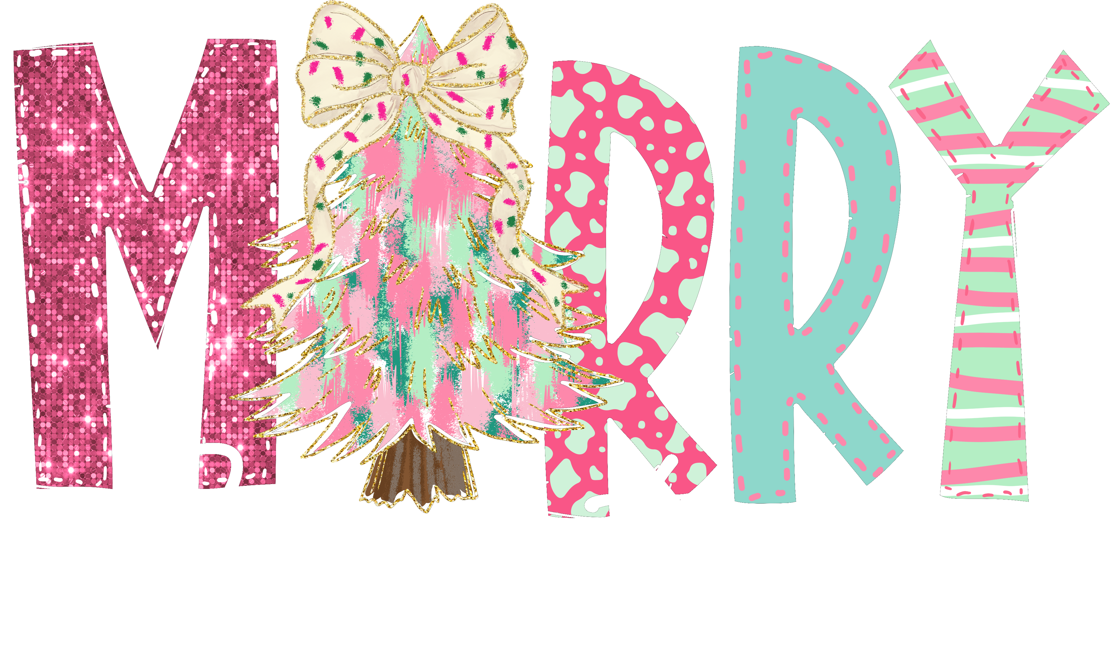 Merry Christmas - Christmas Ready to Press DTF Transfer