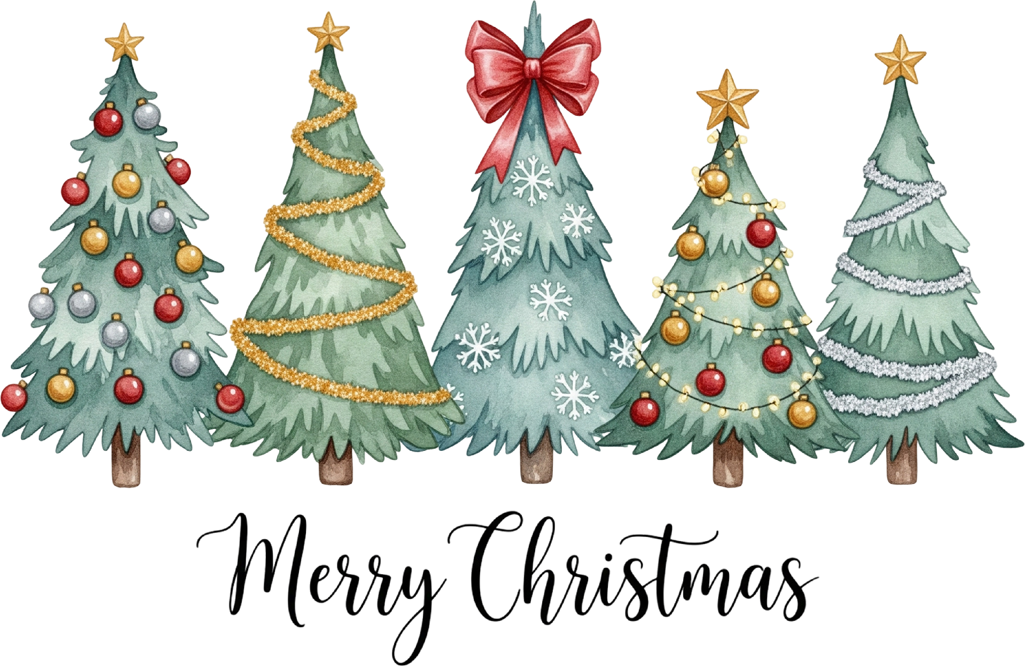 Merry Christmas Tree - Christmas Ready to Press DTF Transfer